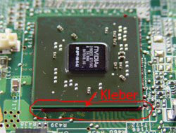geklebter Chip