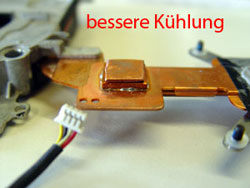 bessere W�rmeleitung durch Kupfer