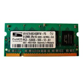 Arbeitsspeicher RAM ProMOS DDR2 | 512MB | 667MHz | 2Rx16 | PC2-5300S-555-12-A1