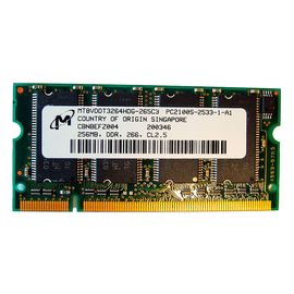 Arbeitsspeicher RAM Micron DDR | 256MB | 266MHz | PC2100S-2533-1-A1