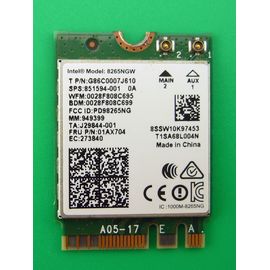 Intel Dual Band Wireles AC 8265 Model:8265NGW | 851594-001 | 01AX704